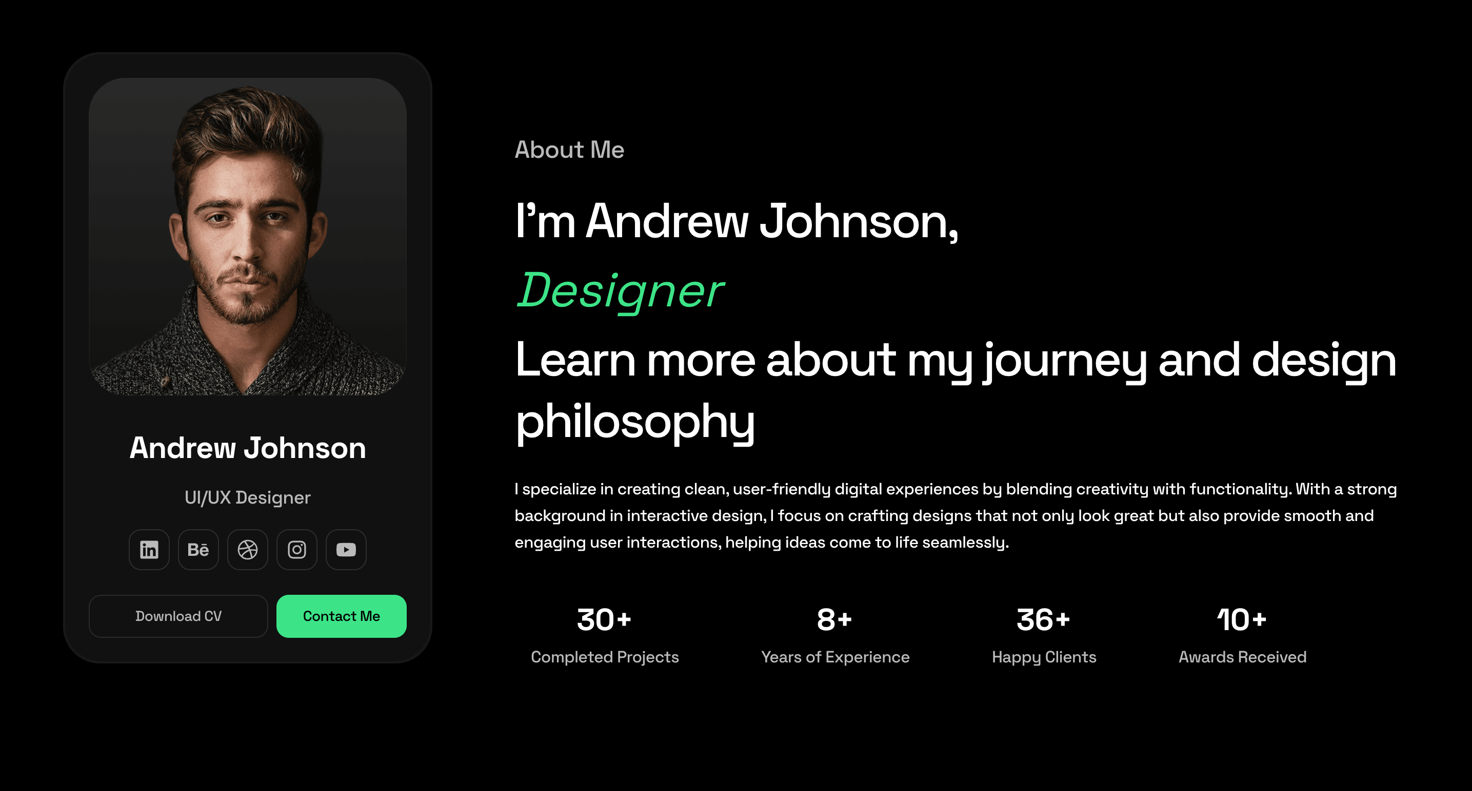 Andrew Johnson - Resume template preview