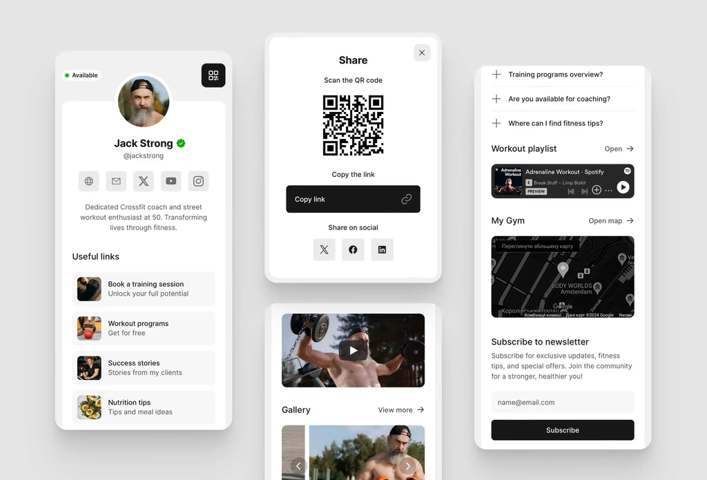 Linqs - Link in bio Framer template